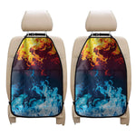 Red And Blue Fire Print Car Seat Organizers