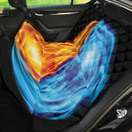 Red And Blue Fire Yin Yang Print Pet Car Back Seat Cover
