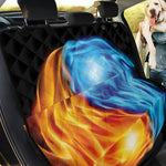 Red And Blue Fire Yin Yang Print Pet Car Back Seat Cover