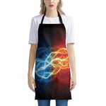 Red And Blue Lightning Print Apron