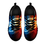 Red And Blue Lightning Print Black Sneakers