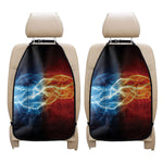 Red And Blue Lightning Print Car Seat Organizers