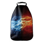 Red And Blue Lightning Print Car Seat Organizers
