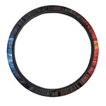 Red And Blue Lightning Print Car Steering Wheel Cover