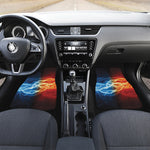 Red And Blue Lightning Print Front Car Floor Mats