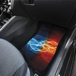 Red And Blue Lightning Print Front Car Floor Mats