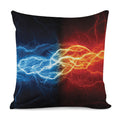 Red And Blue Lightning Print Pillow Cover