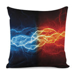 Red And Blue Lightning Print Pillow Cover