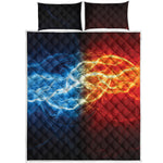 Red And Blue Lightning Print Quilt Bed Set
