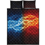 Red And Blue Lightning Print Quilt Bed Set
