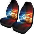 Red And Blue Lightning Print Universal Fit Car Seat Covers