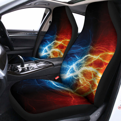 Red And Blue Lightning Print Universal Fit Car Seat Covers