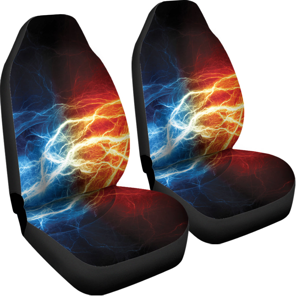 Red And Blue Lightning Print Universal Fit Car Seat Covers