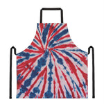 Red And Blue Spider Tie Dye Print Apron