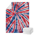 Red And Blue Spider Tie Dye Print Blanket