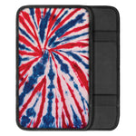 Red And Blue Spider Tie Dye Print Car Center Console Cover