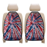 Red And Blue Spider Tie Dye Print Car Seat Organizers