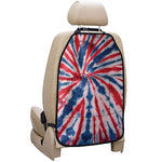 Red And Blue Spider Tie Dye Print Car Seat Organizers