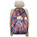 Red And Blue Spider Tie Dye Print Car Seat Organizers