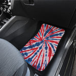 Red And Blue Spider Tie Dye Print Front Car Floor Mats