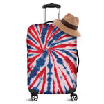 Red And Blue Spider Tie Dye Print Luggage Cover