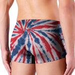 Red And Blue Spider Tie Dye Print Men's Boxer Briefs
