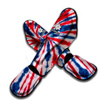 Red And Blue Spider Tie Dye Print Muay Thai Shin Guard
