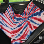 Red And Blue Spider Tie Dye Print Pet Car Back Seat Cover