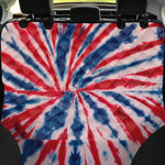 Red And Blue Spider Tie Dye Print Pet Car Back Seat Cover