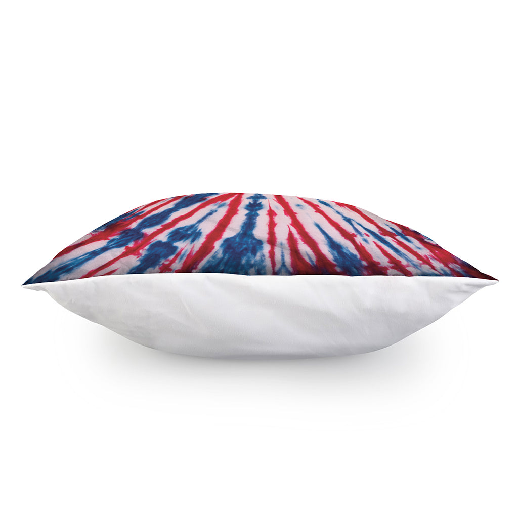 Red And Blue Spider Tie Dye Print Pillow Cover