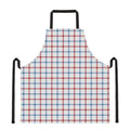 Red And Blue Tattersall Pattern Print Apron