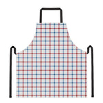 Red And Blue Tattersall Pattern Print Apron