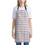 Red And Blue Tattersall Pattern Print Apron
