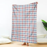 Red And Blue Tattersall Pattern Print Blanket