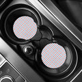 Red And Blue Tattersall Pattern Print Car Coasters