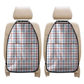 Red And Blue Tattersall Pattern Print Car Seat Organizers