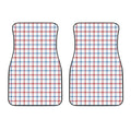 Red And Blue Tattersall Pattern Print Front Car Floor Mats