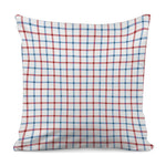 Red And Blue Tattersall Pattern Print Pillow Cover
