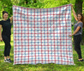Red And Blue Tattersall Pattern Print Quilt