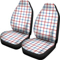Red And Blue Tattersall Pattern Print Universal Fit Car Seat Covers