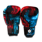Red And Blue Twin Flame Print Boxing Gloves