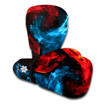 Red And Blue Twin Flame Print Boxing Gloves