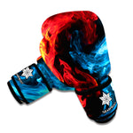 Red And Blue Twin Flame Print Boxing Gloves