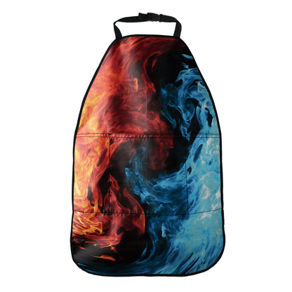 Red And Blue Twin Flame Print Car Seat Organizers