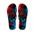 Red And Blue Twin Flame Print Flip Flops