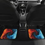 Red And Blue Twin Flame Print Front and Back Car Floor Mats