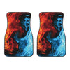 Red And Blue Twin Flame Print Front Car Floor Mats