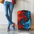 Red And Blue Twin Flame Print Luggage Cover