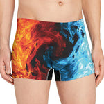 Red And Blue Twin Flame Print Men's Boxer Briefs