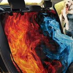 Red And Blue Twin Flame Print Pet Car Back Seat Cover